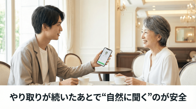 やり取りが続いたあとで“自然に聞く”のが安全