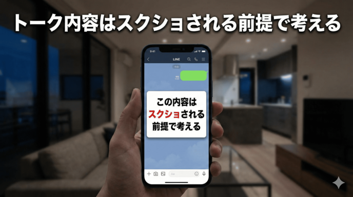 トーク内容はスクショされる前提で考える